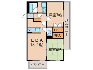 サンライズ城陽の物件間取画像